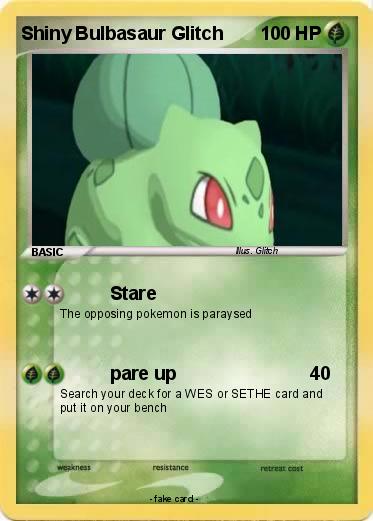 Pokemon Shiny Bulbasaur Glitch