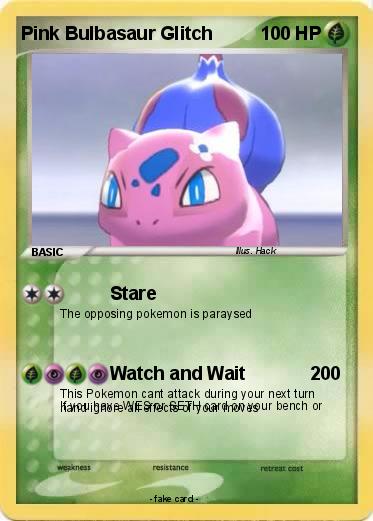 Pokemon Pink Bulbasaur Glitch