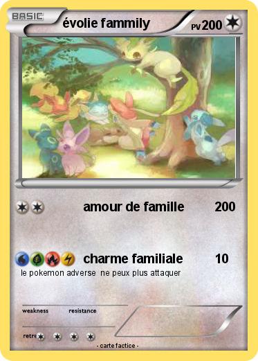 Pokemon évolie fammily