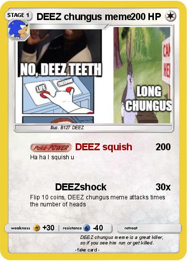 Pokemon DEEZ chungus meme