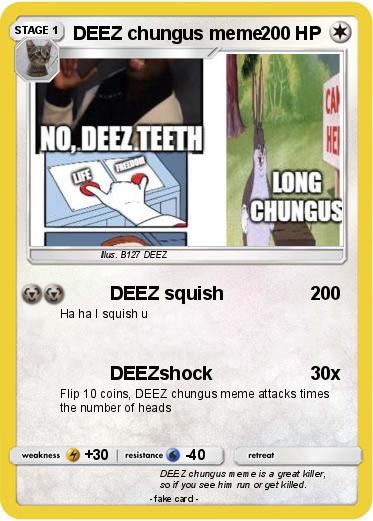 Pokemon DEEZ chungus meme