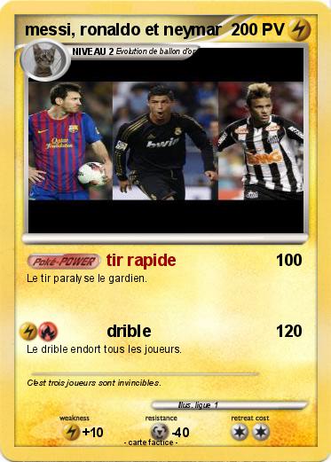 Pokemon messi, ronaldo et neymar