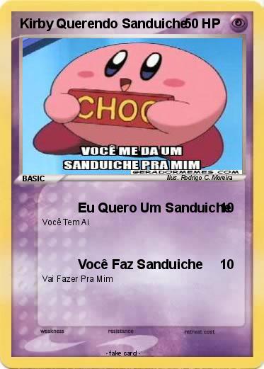 Pokemon Kirby Querendo Sanduiche