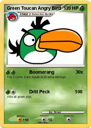 Pokemon Green Toucan Angry Bird