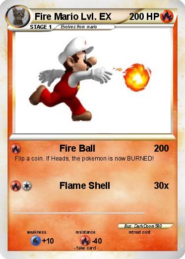Pokemon Fire Mario Lvl. EX