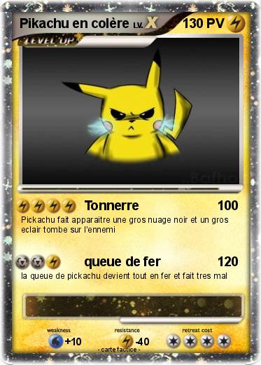Pokemon Pikachu en colère