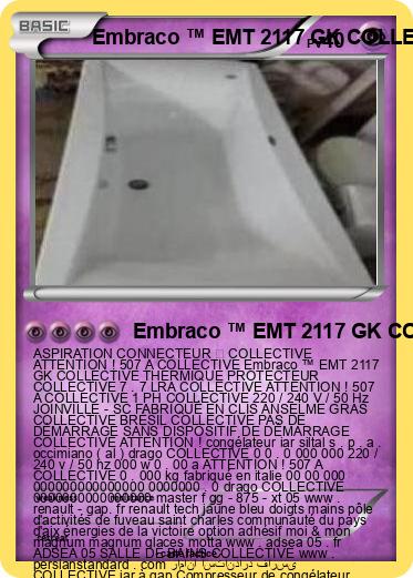 Pokemon Embraco ™ EMT 2117 GK COLLECTIVE