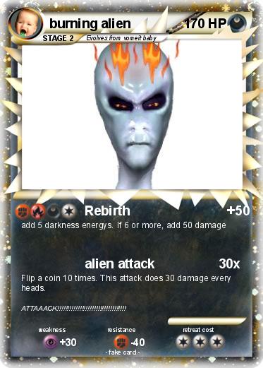 Pokemon burning alien