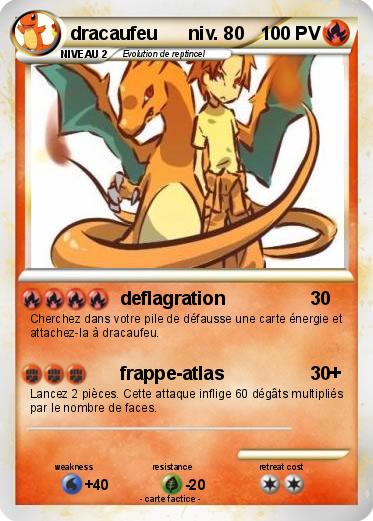 Pokemon dracaufeu      niv. 80