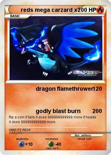 Pokemon reds mega carzard x