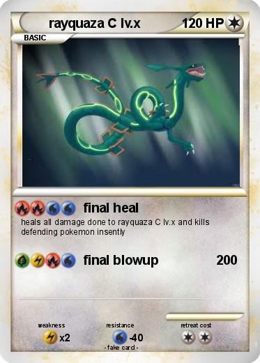 Pokemon rayquaza C lv.x