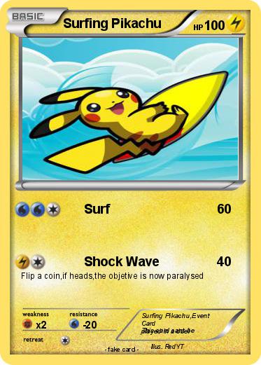 Pokemon Surfing Pikachu