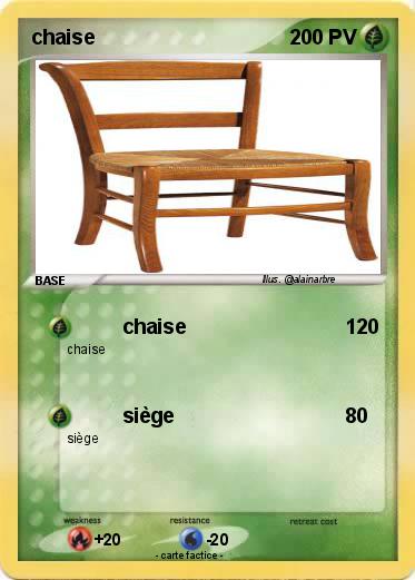 Pokemon chaise