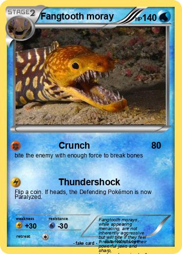 Pokemon Fangtooth moray