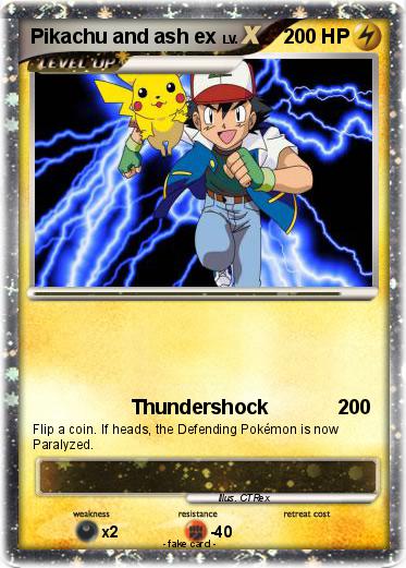 Pokemon Pikachu and ash ex