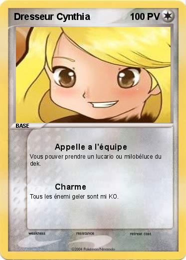 Pokemon Dresseur Cynthia