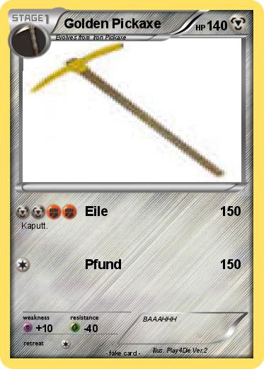Pokemon Golden Pickaxe