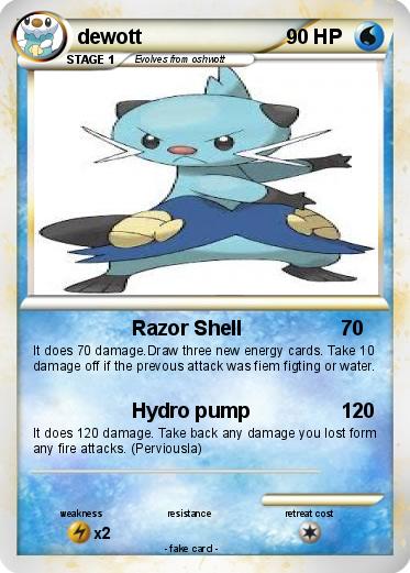 Pokémon dewott 352 352 - Razor Shell - My Pokemon Card