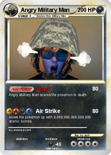 Pokemon Angry Military Man