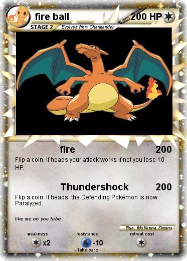 Pokemon fire ball