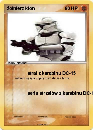 Pokemon żołnierz klon