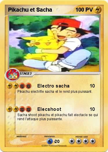 Pokemon Pikachu et Sacha