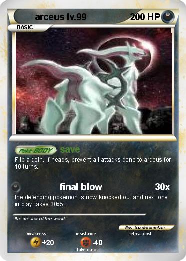 Pokemon arceus lv.99