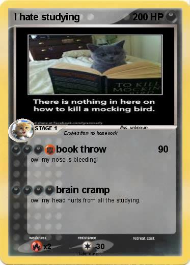Pokemon I hate studying