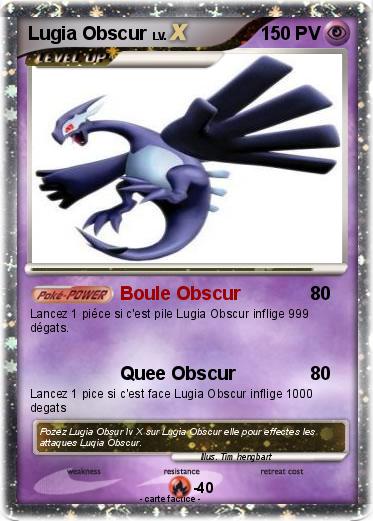Pokemon Lugia Obscur