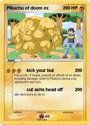 Pokemon Pikachu of doom ex