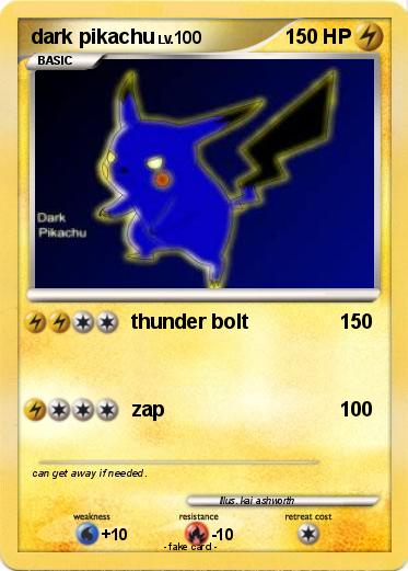 Pokemon dark pikachu