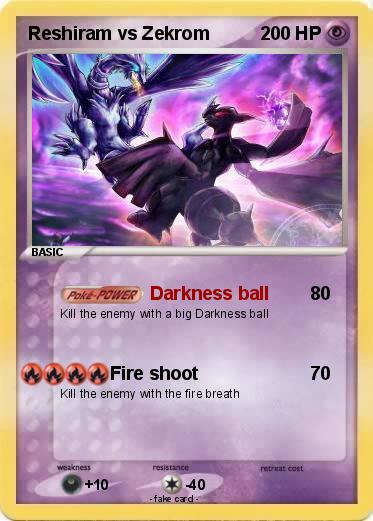 Pokemon Reshiram vs Zekrom