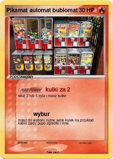 Pokemon Pikamat automat bublomat