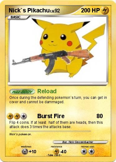 Pokemon Nick`s Pikachu