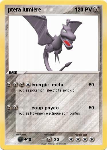 Pokemon ptera lumière