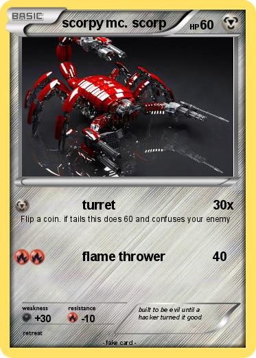 Pokemon scorpy mc. scorp