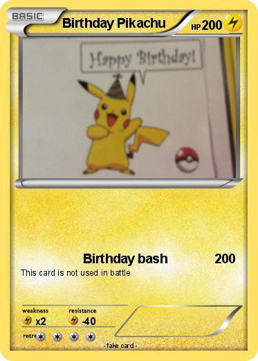 Pokemon Birthday Pikachu