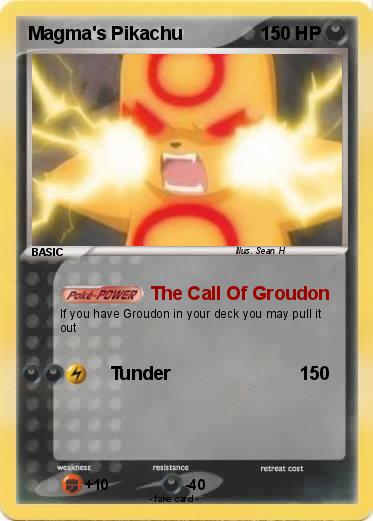 Pokemon Magma's Pikachu