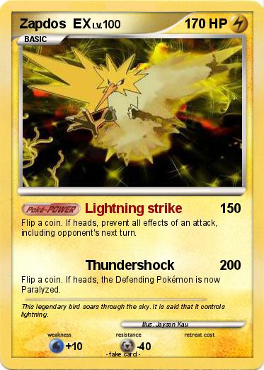 Pokemon Zapdos  EX