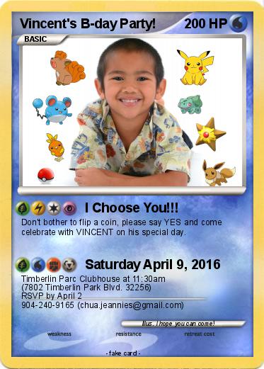 Pokemon Vincent's B-day Party!