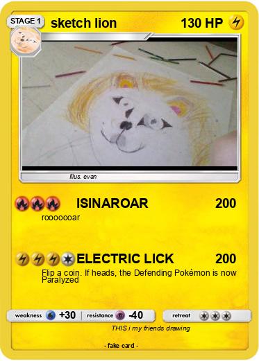 Pokemon sketch lion