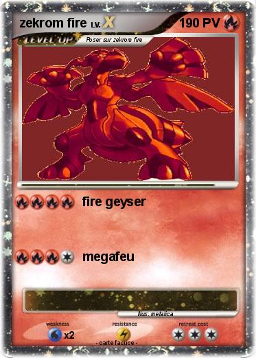 Pokemon zekrom fire