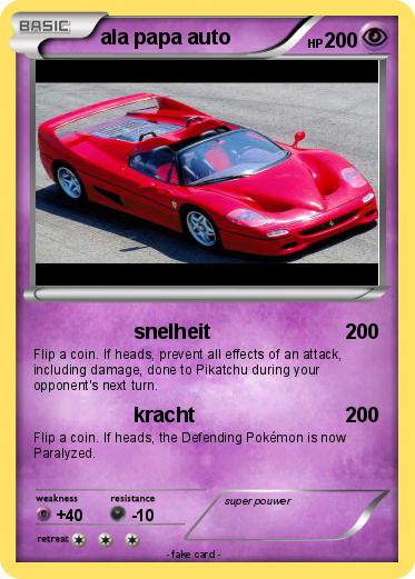Pokemon ala papa auto