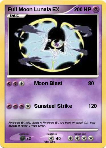 Pokemon Full Moon Lunala EX