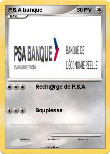 Pokemon P.S.A banque