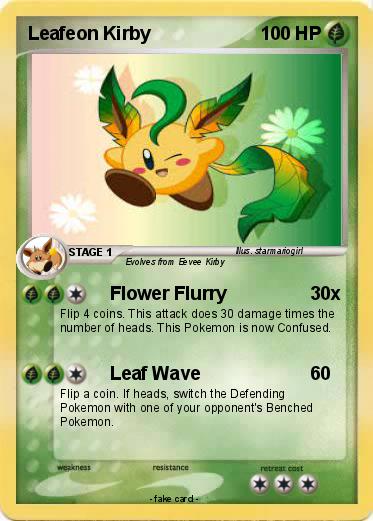 Pokemon Leafeon Kirby