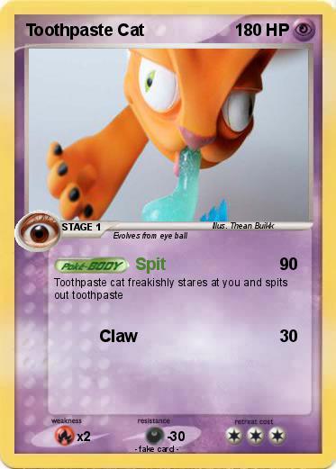 Pokemon Toothpaste Cat