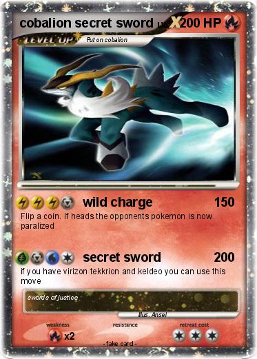 Pokemon cobalion secret sword