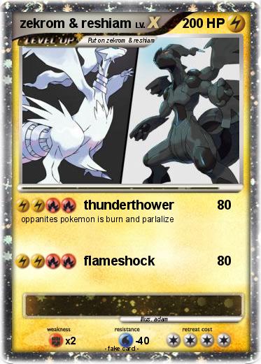 Pokemon zekrom & reshiam