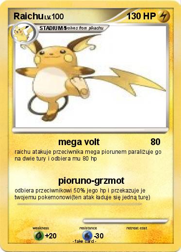Pokemon Raichu